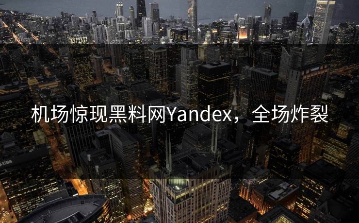 机场惊现黑料网Yandex，全场炸裂